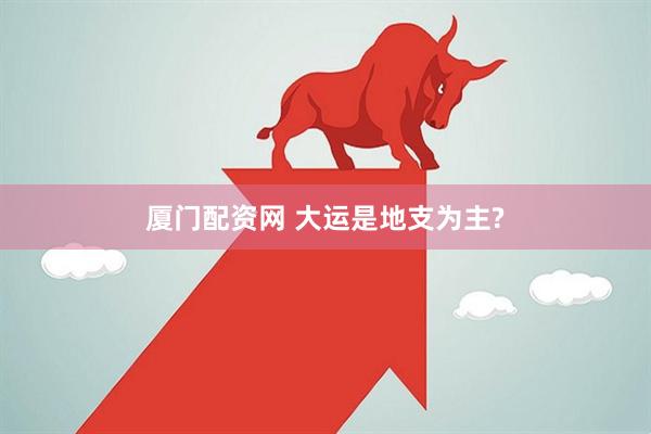 厦门配资网 大运是地支为主?